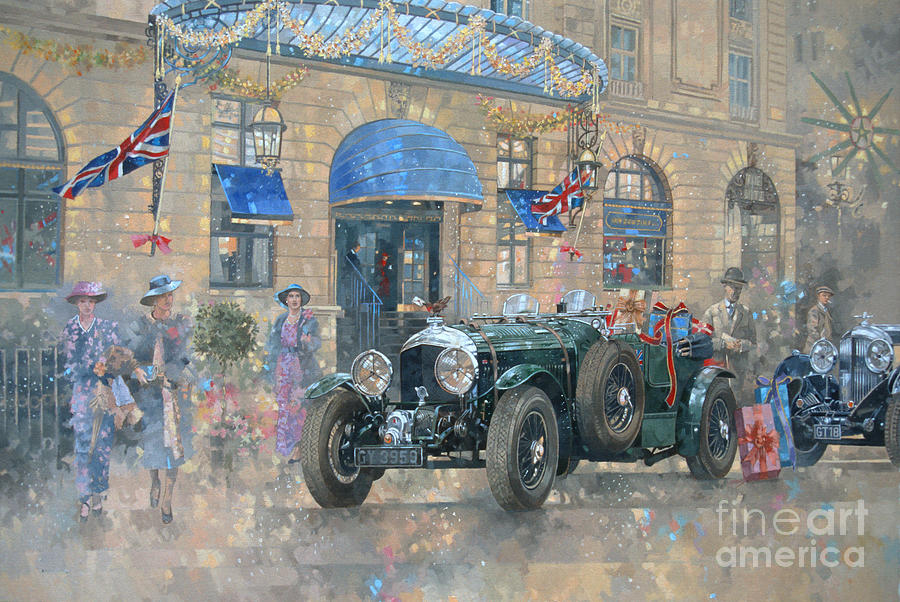 Vintage Painting - Christmas at the Ritz by Peter Miller