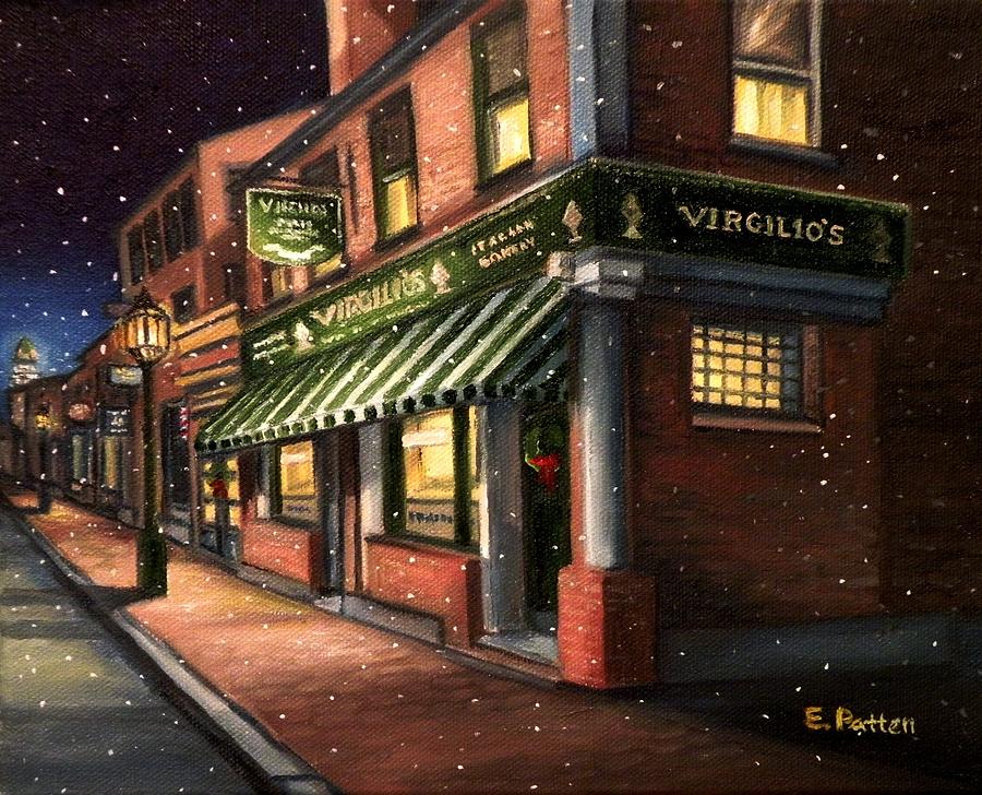 Christmas At Virgilios Painting by Eileen Patten Oliver