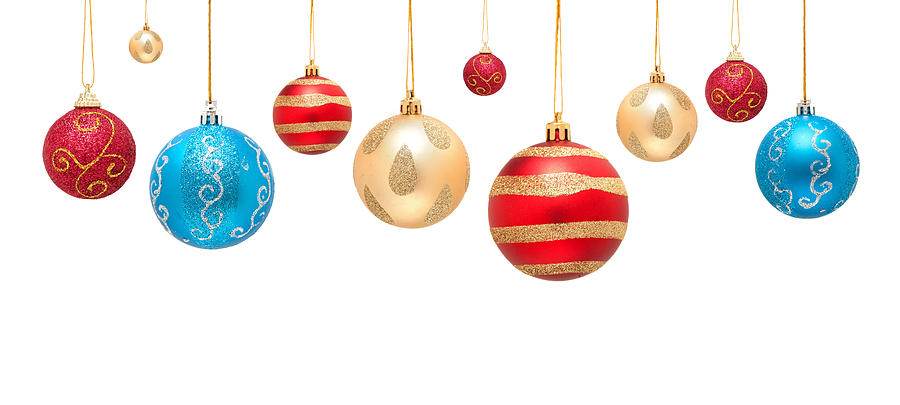 Christmas ball isolated on white background Photograph by Hudiemm