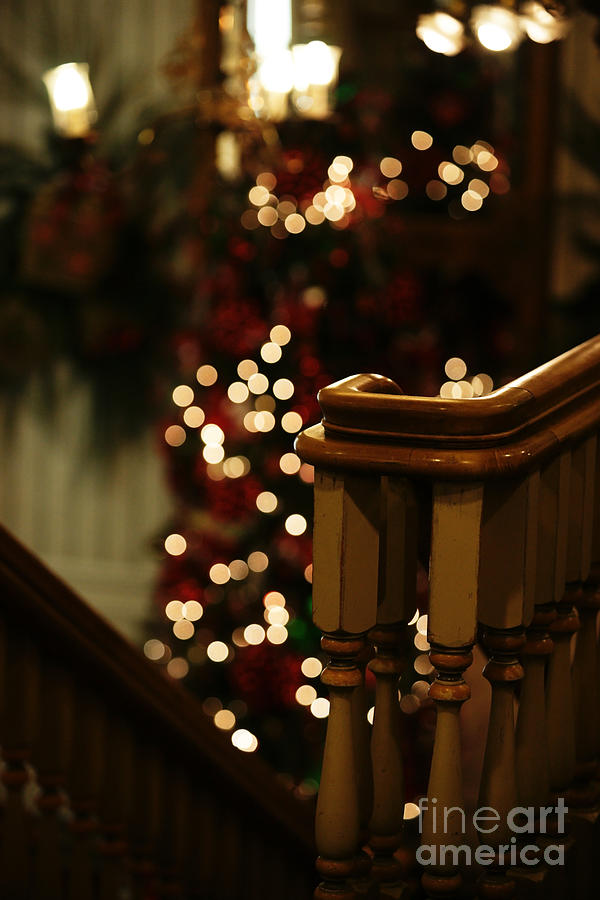 Christmas Banister 1 Photograph by Linda Shafer