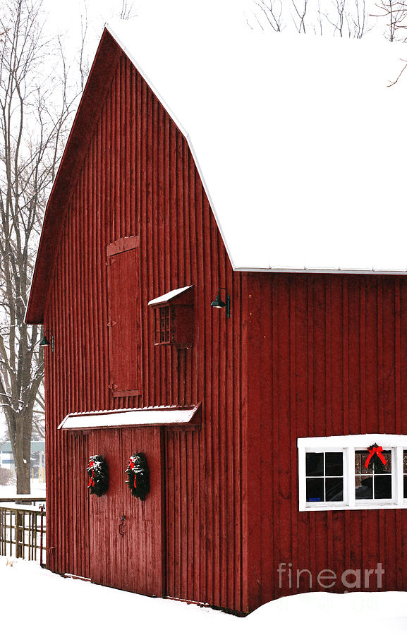 Christmas Barn 2 Photograph by Linda Shafer