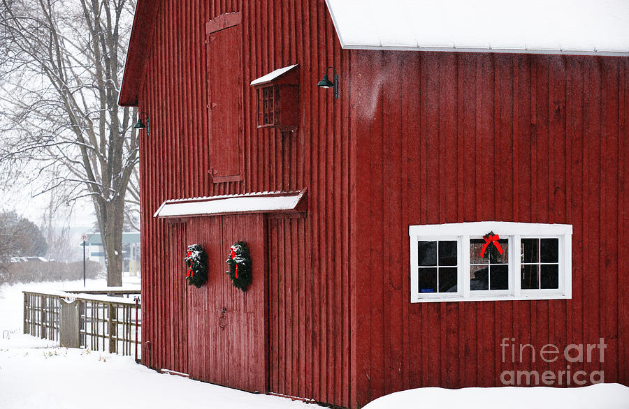 Christmas Barn 3 Photograph by Linda Shafer