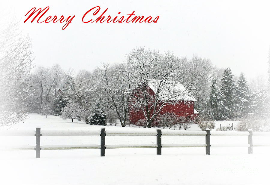 Christmas Photograph - Christmas Barn by Marcel  J Goetz  Sr