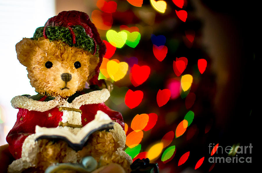 Christmas Photograph - Christmas Bear by Len Bishop