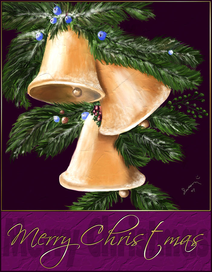 Christmas Bells Painting by Susan Kinney