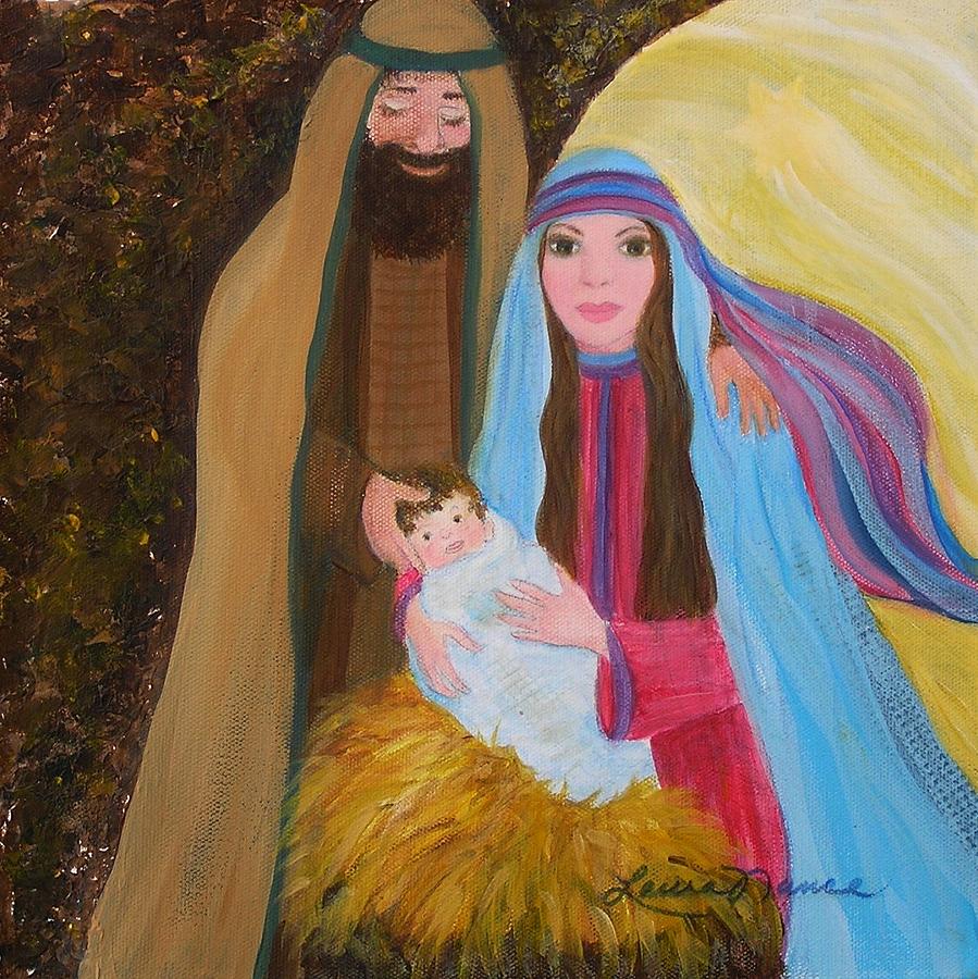 Christmas Painting - Christmas Blessing by Laura Nance