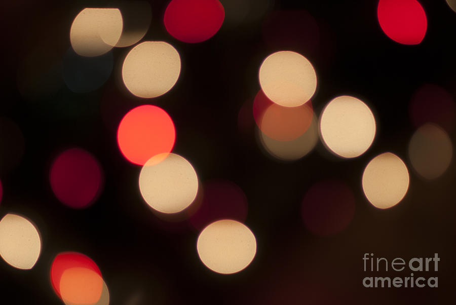 Celebrate Photograph - Christmas Bokeh Lights by Juli Scalzi