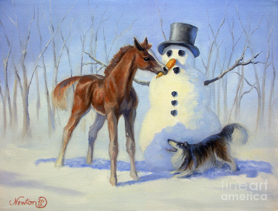 Christmas Painting - Christmas Bounty by Jeanne Newton Schoborg