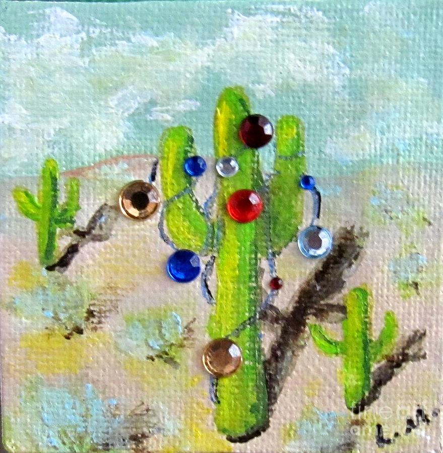 Christmas Cactus Painting by Laurie Morgan