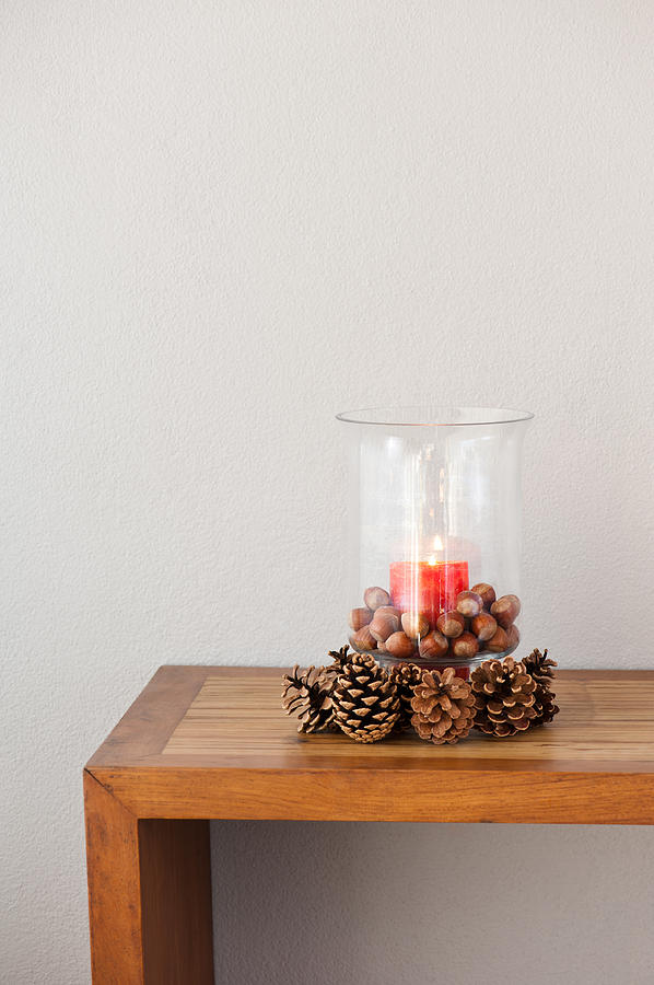 Christmas candle  Photograph by U Schade