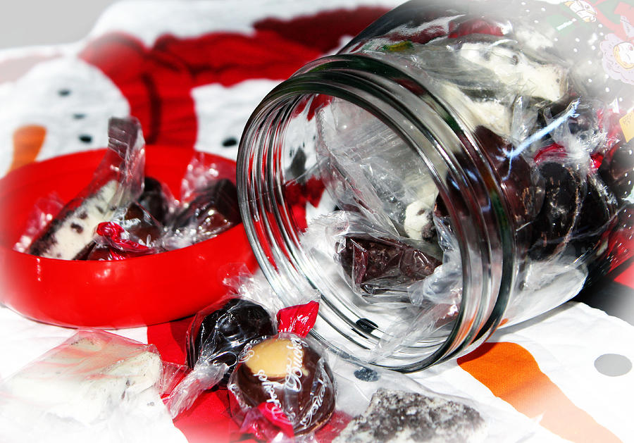 Christmas Photograph - Christmas Candy Jar by Cynthia Guinn