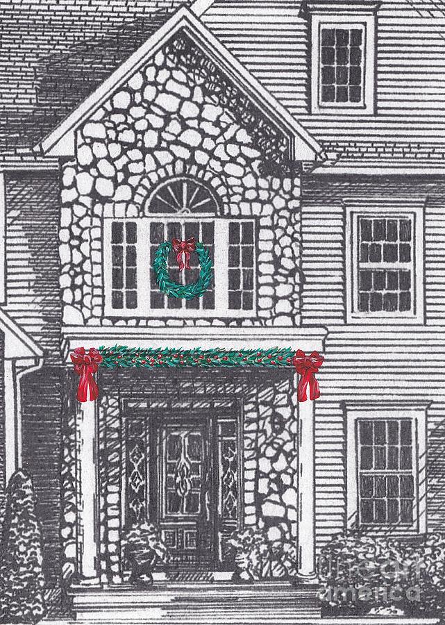 Christmas Card Two Drawing by Michelle Welles