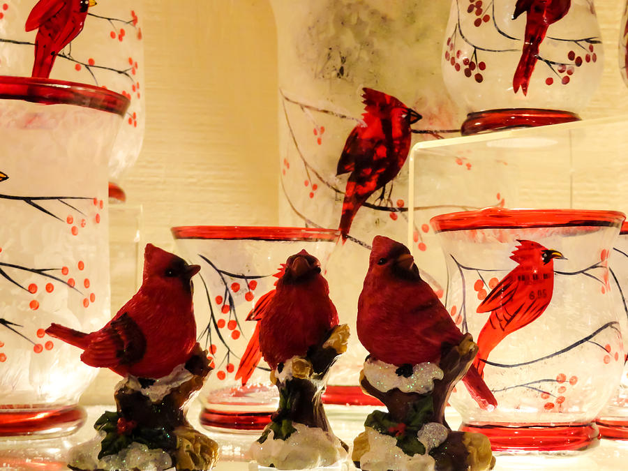 Christmas Cardinals Photograph by Cynthia Woods