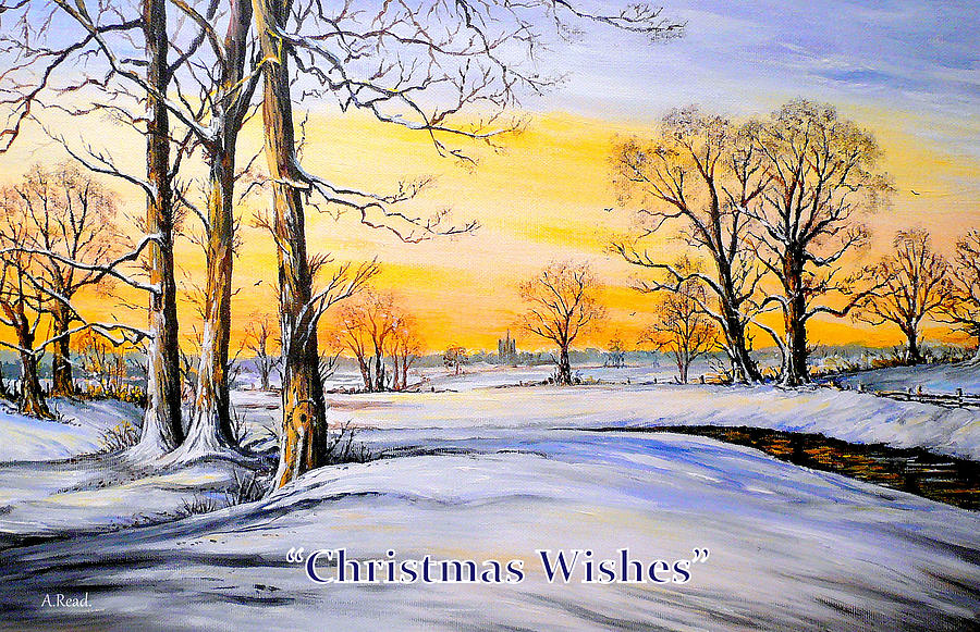 Christmas cards Painting by Andrew Read