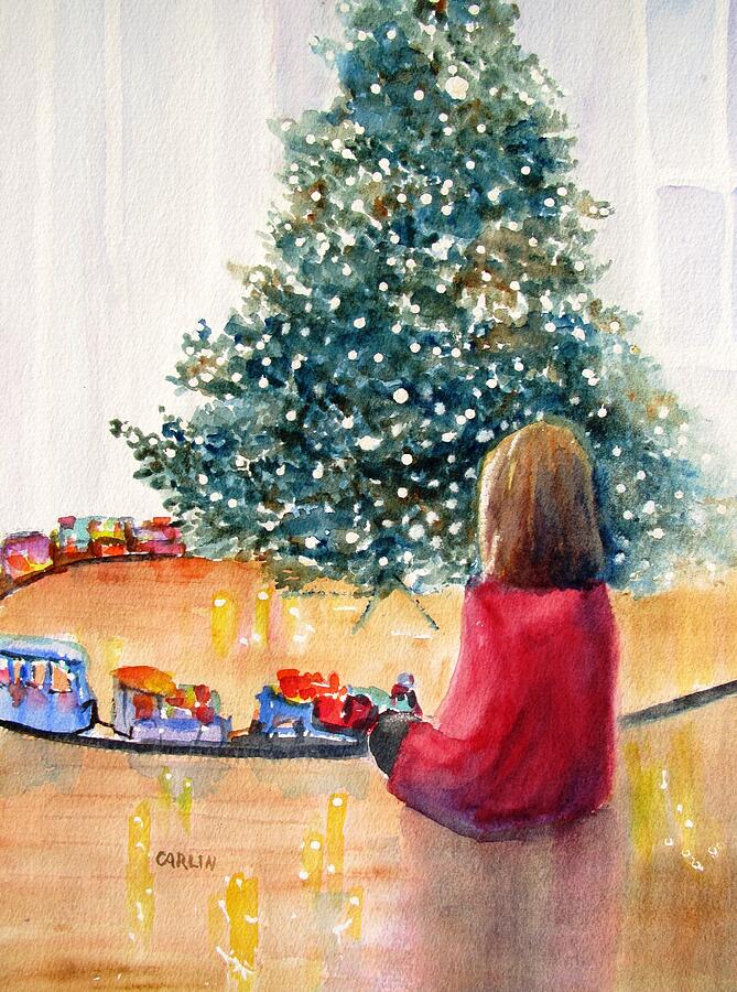 Christmas  Painting by Carlin Blahnik CarlinArtWatercolor