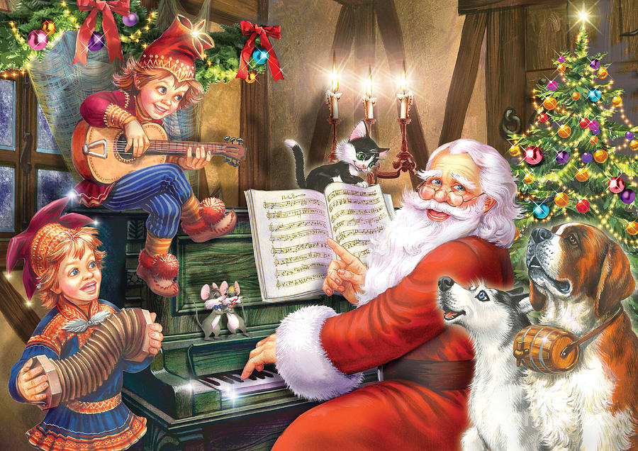 Fantasy Digital Art - Christmas Carols by MGL Meiklejohn Graphics Licensing