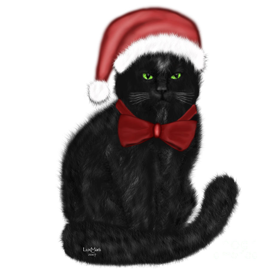 Christmas Cat Isabeau Digital Art by Renate Janssen