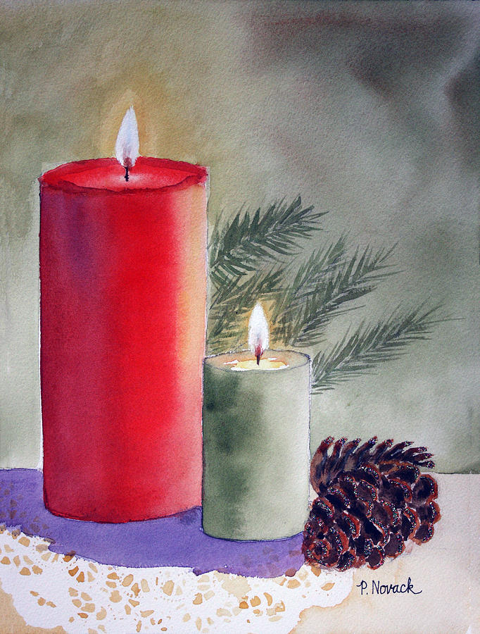Christmas Centerpiece Painting by Patricia Novack