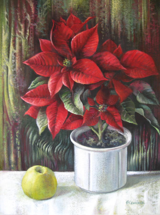 Christmas colors Painting by Elena Oleniuc