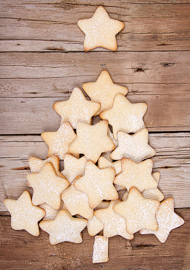 Christmas Photograph - Christmas cookies forming a tree by Jennifer Huls