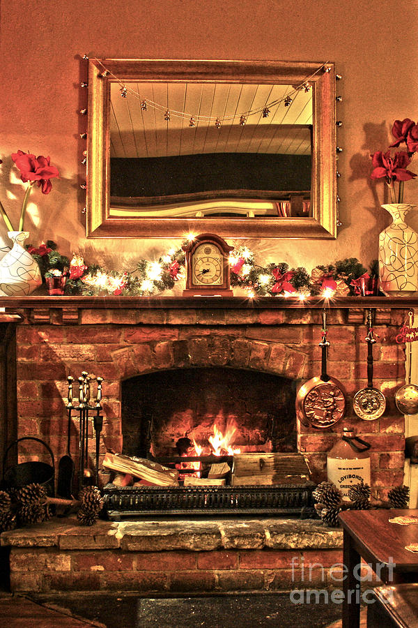 Christmas Photograph - Christmas Cosy Fire by Terri Waters