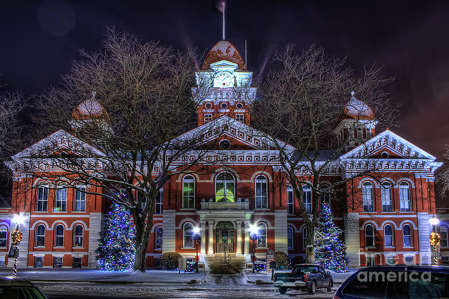 Christmas Photograph - Christmas Courthouse by Scott Wood