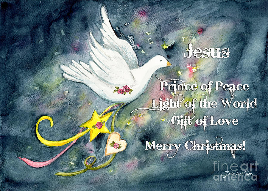 Christmas Dove Painting by Janis Lee Colon
