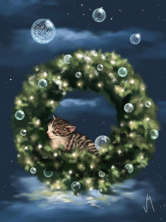 Christmas Painting - Christmas dream by Veronica Minozzi