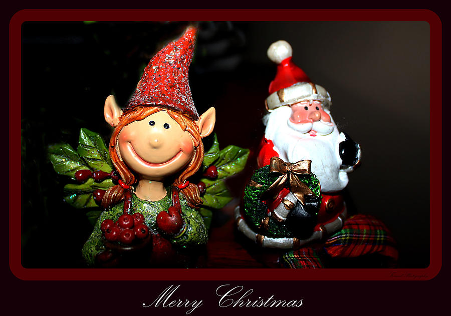 Christmas Elf and Santa Photograph by Debra Forand