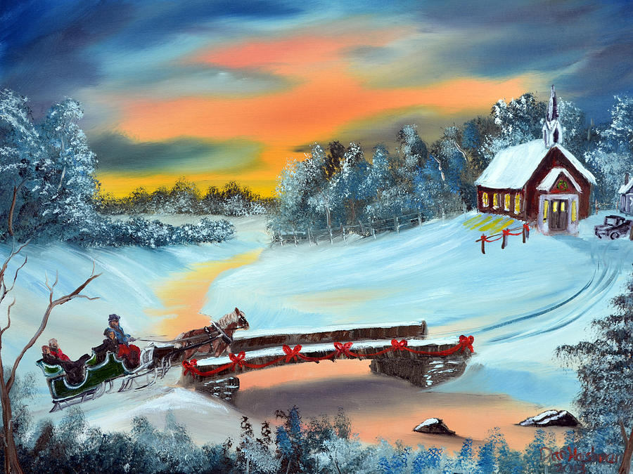 Christmas Eve Service Painting by Dan Harshman | Fine Art America