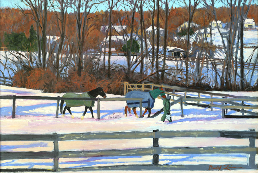 Christmas Feed Painting by David Zimmerman