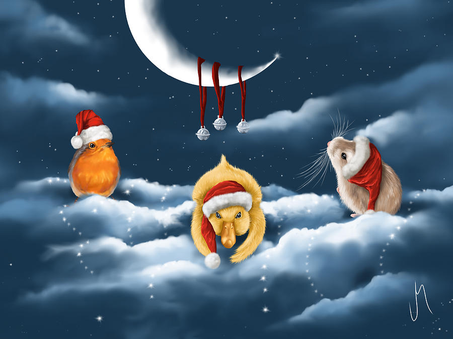 Christmas Painting - Christmas games by Veronica Minozzi