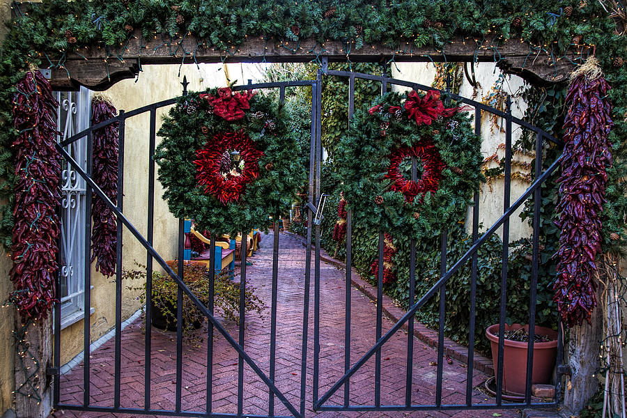 Christmas Gate Photograph by Diana Powell