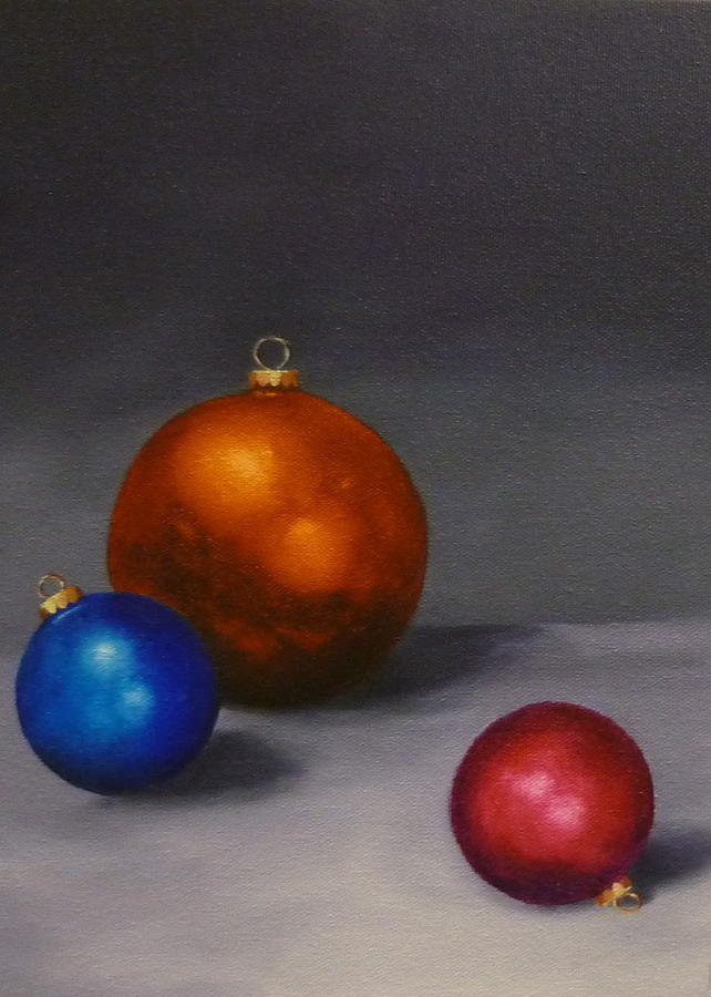 Christmas Glow Greeting Card  Painting by Jo Appleby
