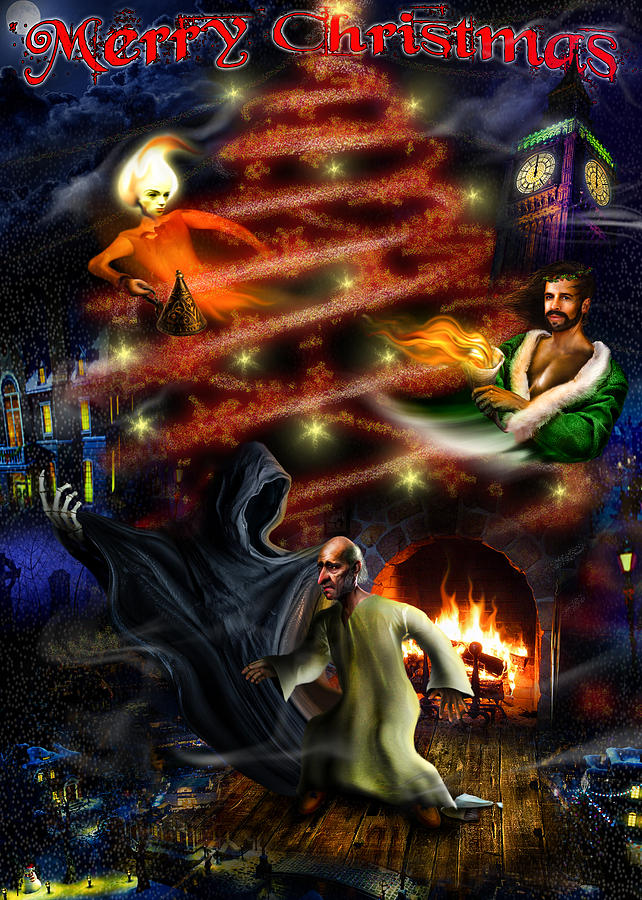 Christmas greeting card Digital Art by Alessandro Della Pietra