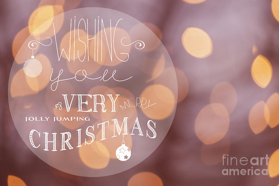 Typography Photograph - Christmas greeting card by Sophie McAulay