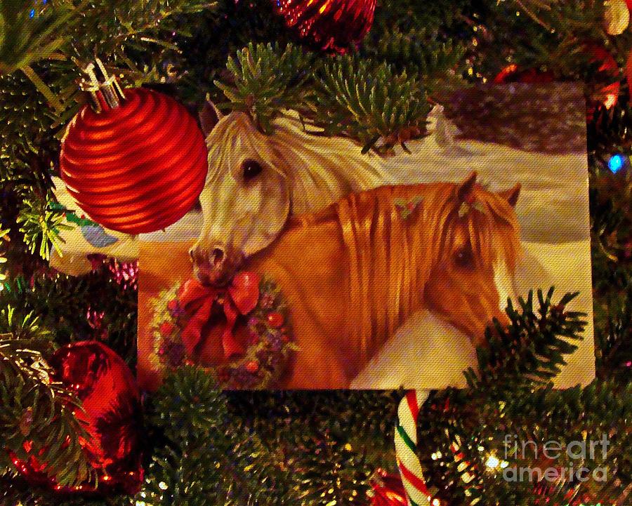 Horse Photograph - Christmas Greetings by Andrea Kollo