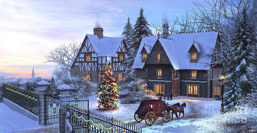 Christmas Homecoming Painting by MGL Meiklejohn Graphics Licensing ...