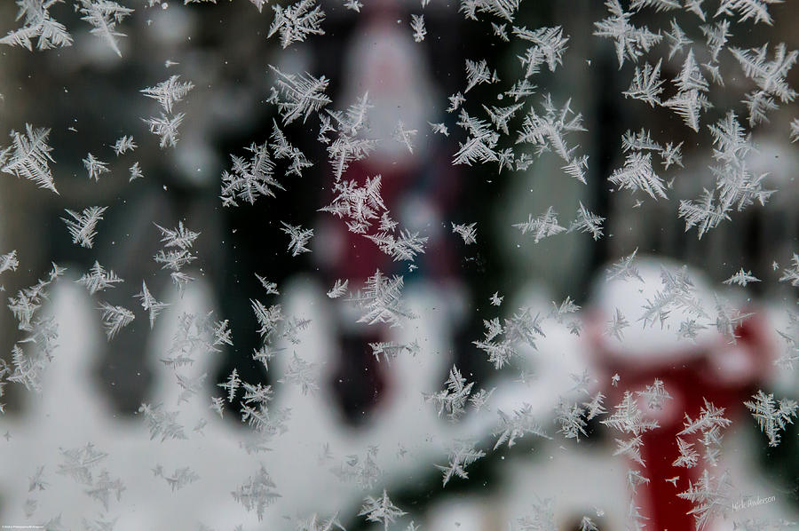 Christmas Ice Crystals on Glass Photograph by Mick Anderson