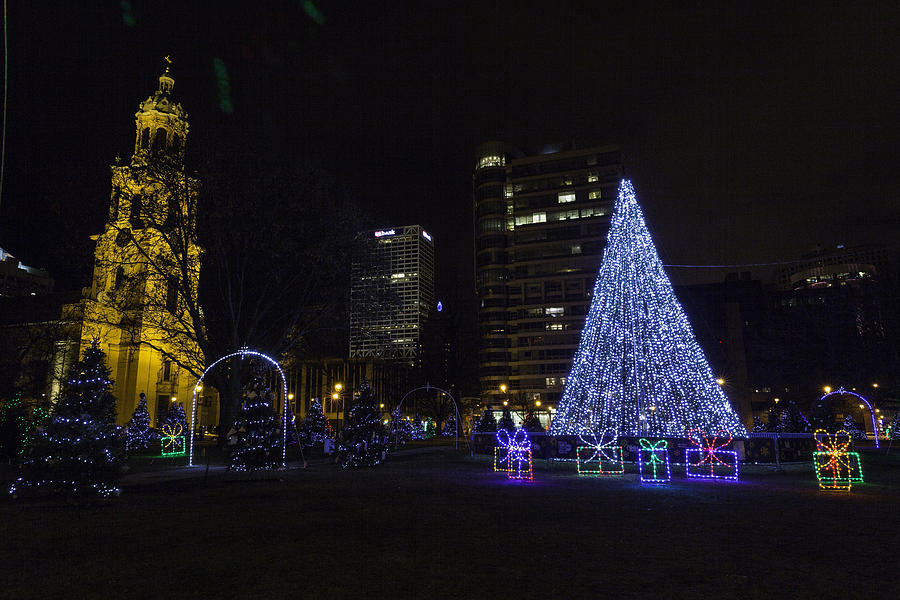 Christmas In Cathedral Square Photograph