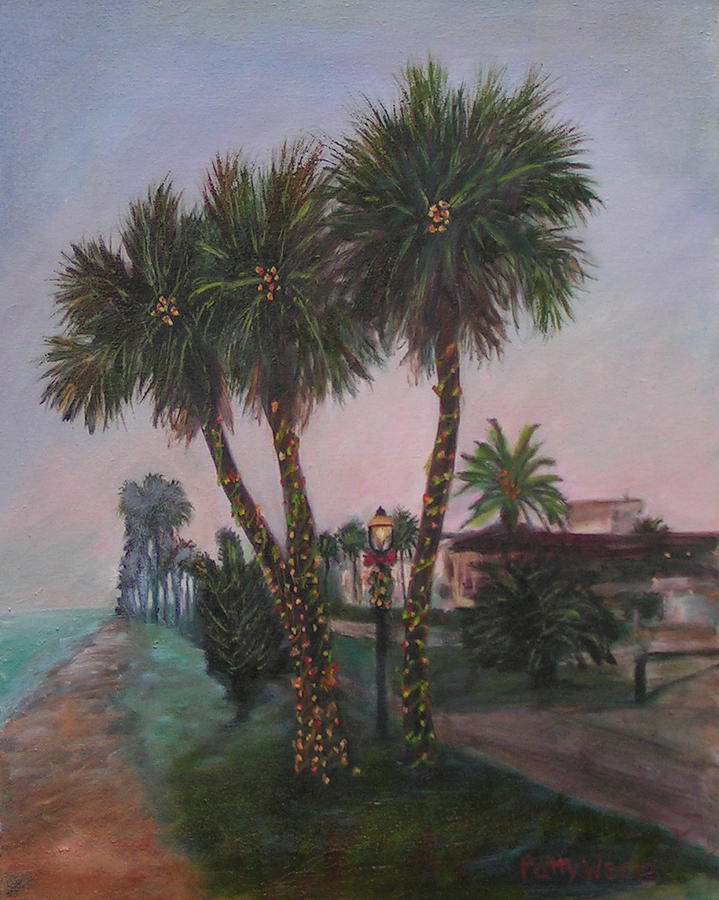 Christmas Painting - Christmas in Florida by Patty Weeks