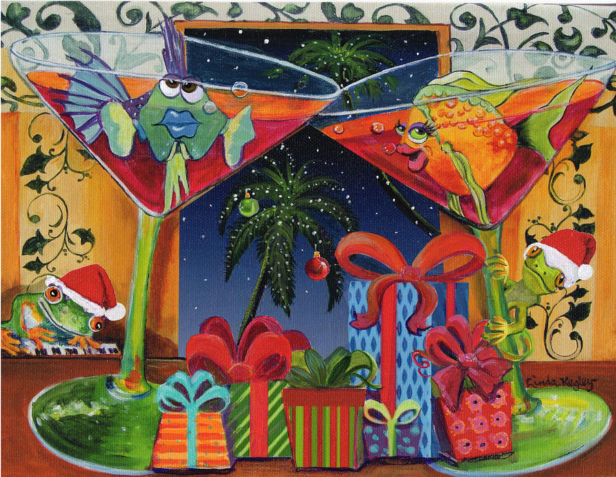 Christmas in MAtlacha Painting by Linda Kegley