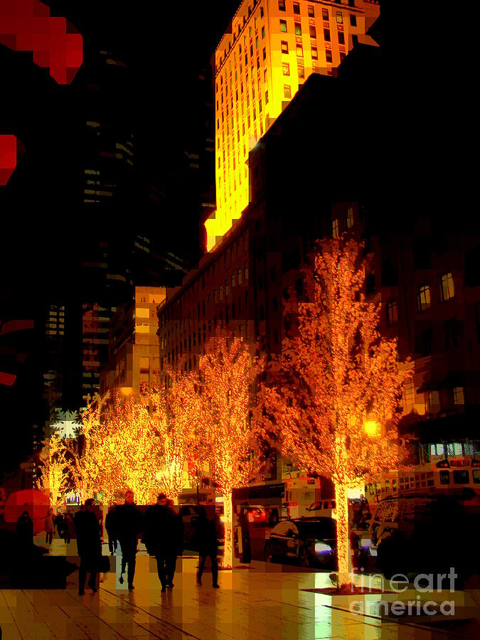 Christmas in New York - Trees and Star Photograph by Miriam Danar