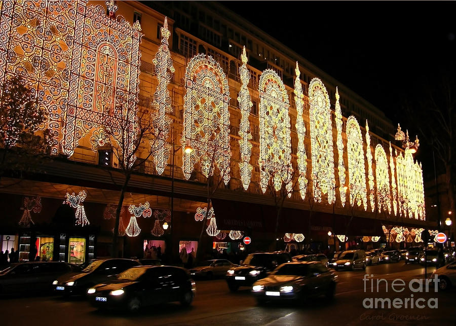 Christmas in Paris - Gallery Lights Photograph by Carol Groenen