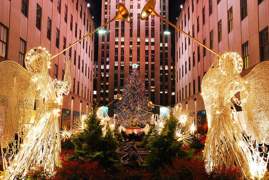 Christmas In Rockefeller Plaza Photograph by James Kirkikis