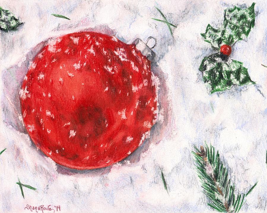 Christmas in the Snow Drawing by Shana Rowe Jackson