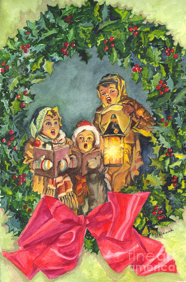 Happy Holidays Painting by Carol Wisniewski