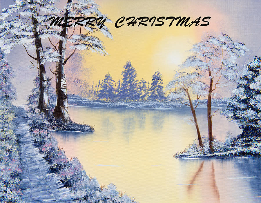 Christmas Lake 2 Painting by Roy Pedersen