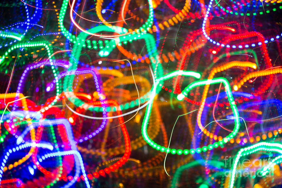 Christmas Lights Photograph - Christmas LED Fun A3009 by Stephen Parker