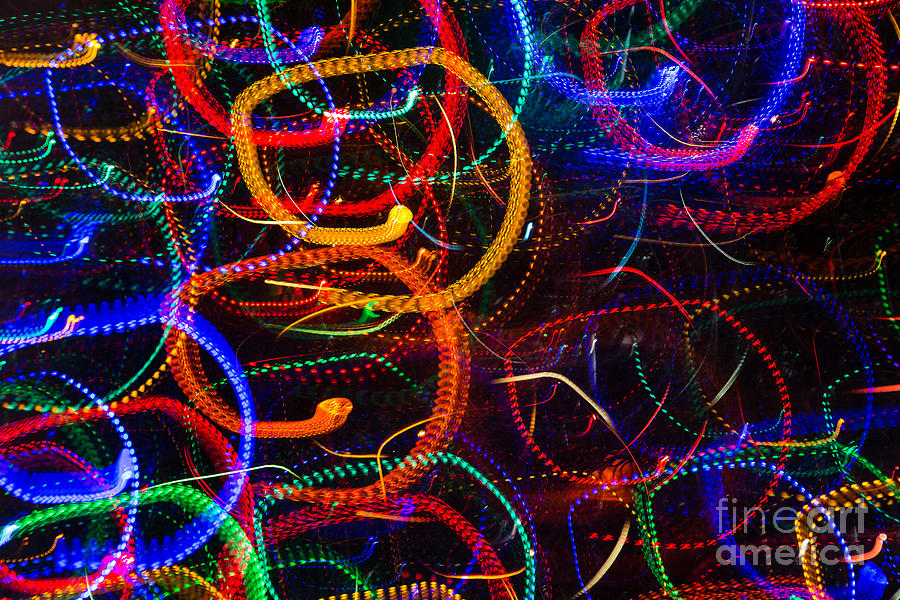 Christmas Lights Photograph - Christmas LED Fun A3010 by Stephen Parker